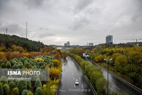 کاهش دمای تهران تا ۱۰ درجه