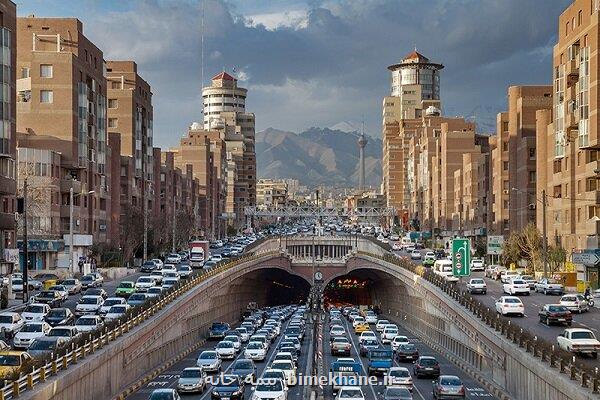 بازگشت ترافیک پر حجم و سنگین صبحگاهی بدنبال بارش باران در تهران