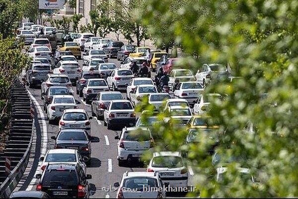 ترافیک صبحگاهی تهران پرحجم و سنگین است