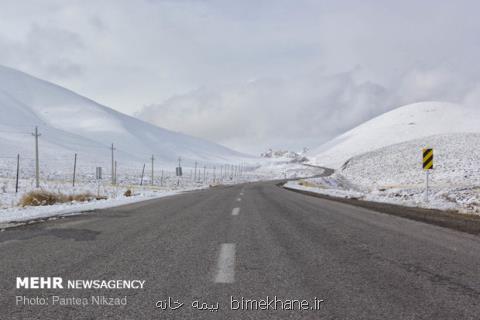بارش برف در ۴ استان، ۱۱محور مواصلاتی مسدود است