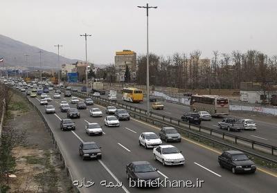 ترافیك نیمه سنگین در آزادراه قزوین-كرج