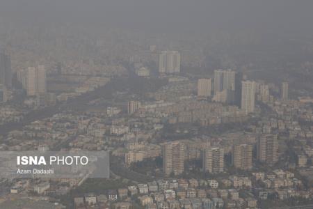 برقراری هوای ناسالم برای گروه های حساس همراه با آسمان غبارآلود در تهران
