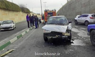 ۱۰ درصد از تصادفات تهران مربوط به تغییر مسیرهای ناگهانی است